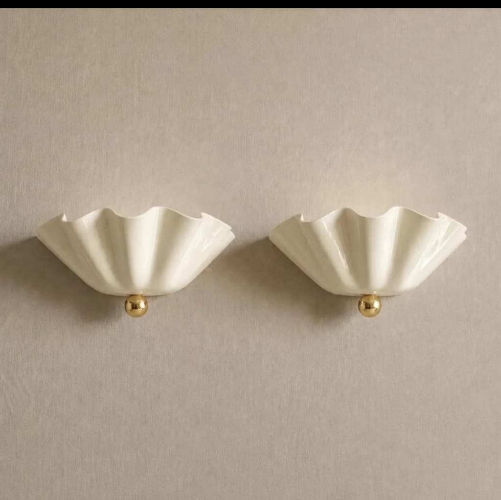 Fluted Ceramic Wall Sconce